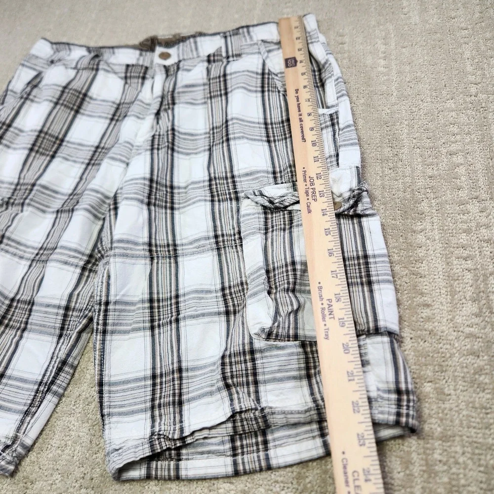 Vintage Silvertab Levis Shorts Men 36‎ Baggy Cargo Wide Leg Plaid Y2K Cotton